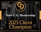 Logo Recognizing The Blankenship Law Firm's affiliation with Client Champion